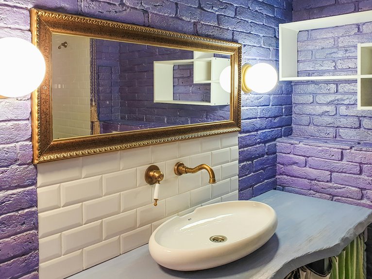 install freestanding vanity against wall